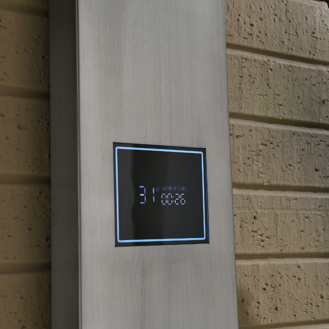 Douchepaneel Elena - LED - Digitaal display - Gunmetal grey