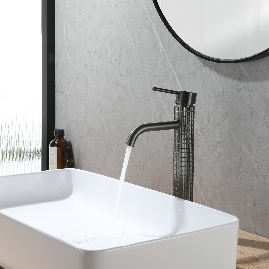 Hoge wastafelkraan Angelica - Gunmetal grey