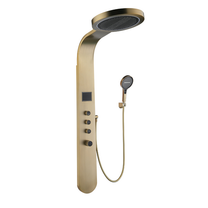 Douchepaneel Elena - LED - Digitaal display - Brushed gold