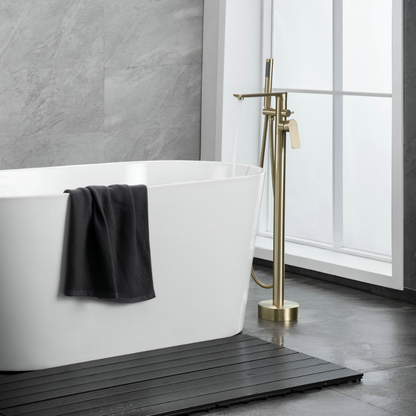 Vrijstaande badkraan Emilia - Brushed gold
