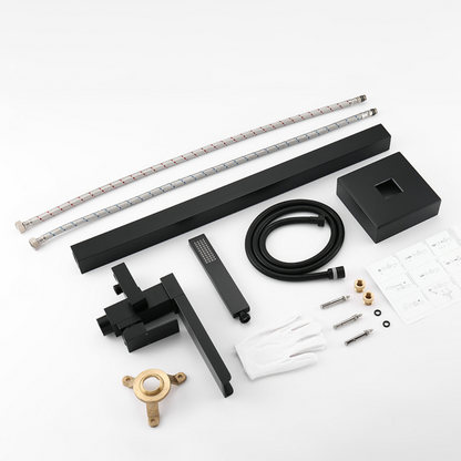 Vrijstaande Badkraan Lisandro – Watervaluitloop – Matte black