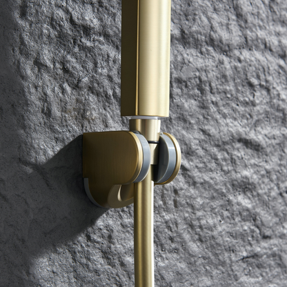 Thermostatisch Douchepaneel Marcelo – Digitale Display - Brushed gold