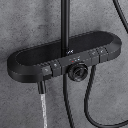 Opbouw Regendoucheset – Fabiano – Digitaal Display – Matt black