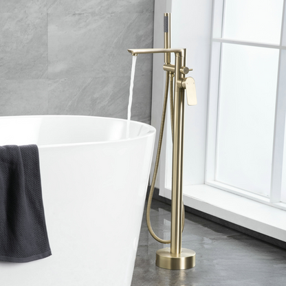 Vrijstaande badkraan Emilia - Brushed gold
