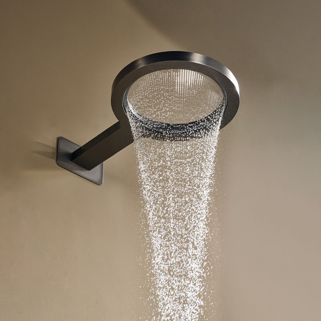 Thermostatische Inbouw Regendoucheset – Marino – Waterval & Staafhanddouche - Digitale Regeling – Gunmetal Grey