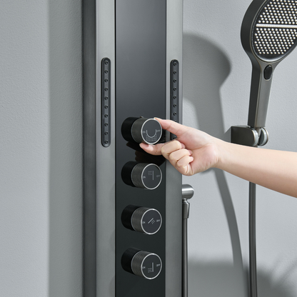 Thermostatisch Douchepaneel Marcelo – Digitale Display - Gunmetal Grey