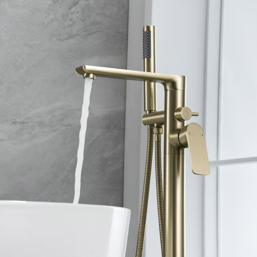 Vrijstaande badkraan Emilia - Brushed gold