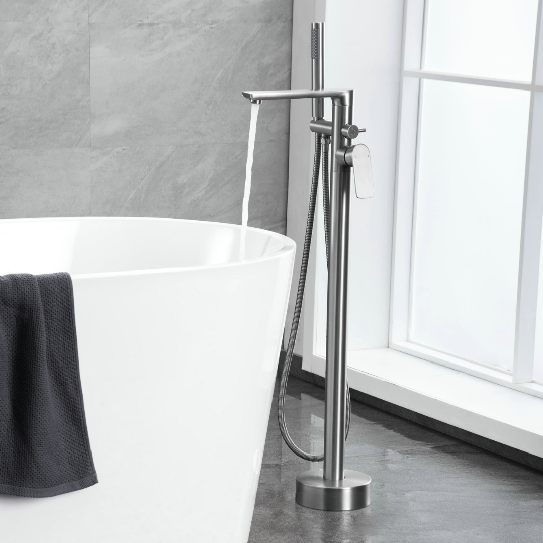 Vrijstaande badkraan Emilia - Gunmetal grey