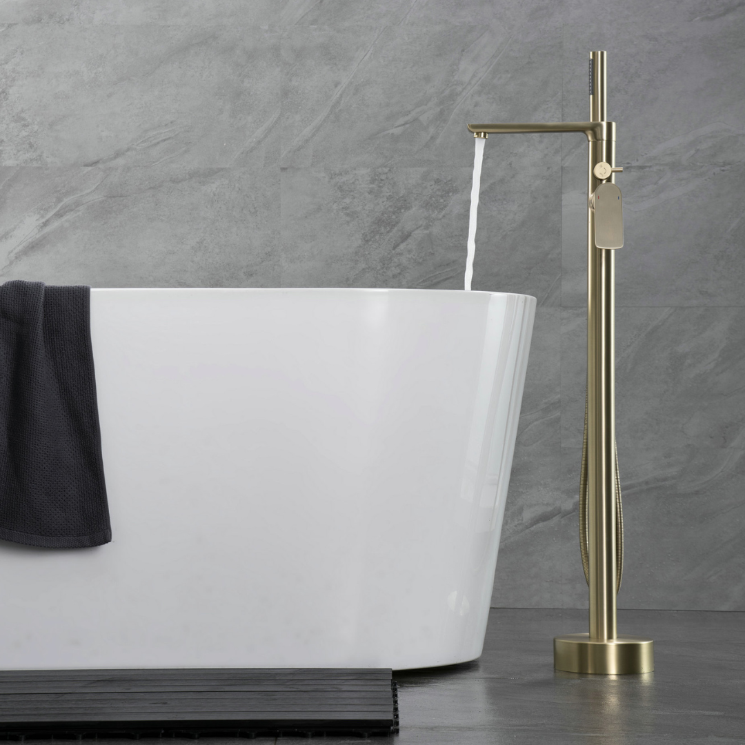 Vrijstaande badkraan Emilia - Brushed gold