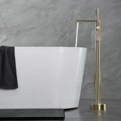 Vrijstaande badkraan Emilia - Brushed gold