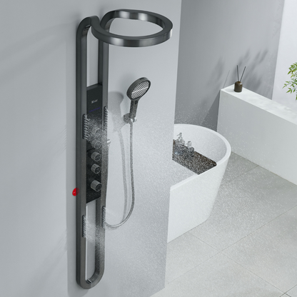 Thermostatisch Douchepaneel Marcelo – Digitale Display - Matte black
