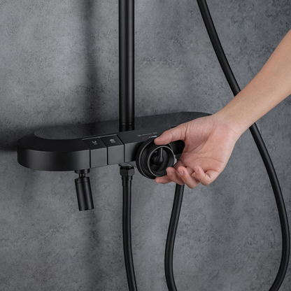 Opbouw Regendoucheset – Fabiano – Digitaal Display – Matt black