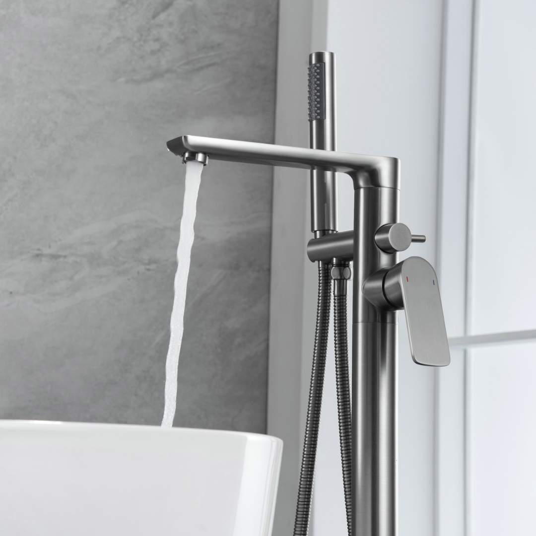 Vrijstaande badkraan Emilia - Gunmetal grey