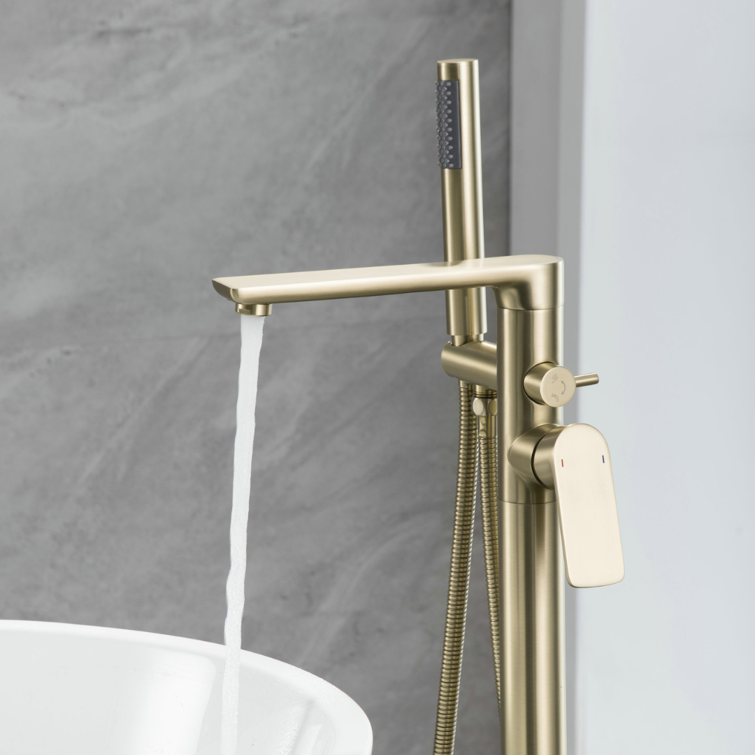 Vrijstaande badkraan Emilia - Brushed gold