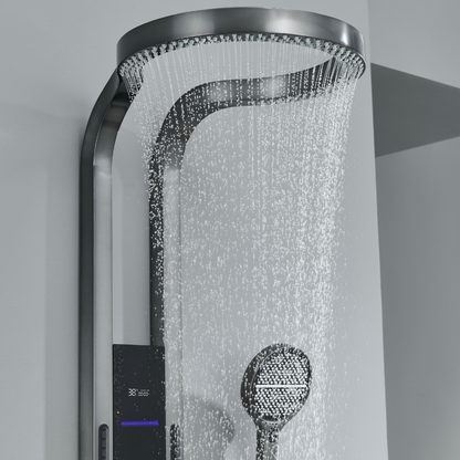 Thermostatisch Douchepaneel Marcelo – Digitale Display - Gunmetal Grey