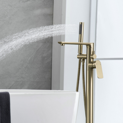 Vrijstaande badkraan Emilia - Brushed gold