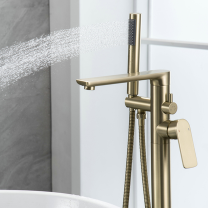 Vrijstaande badkraan Emilia - Brushed gold