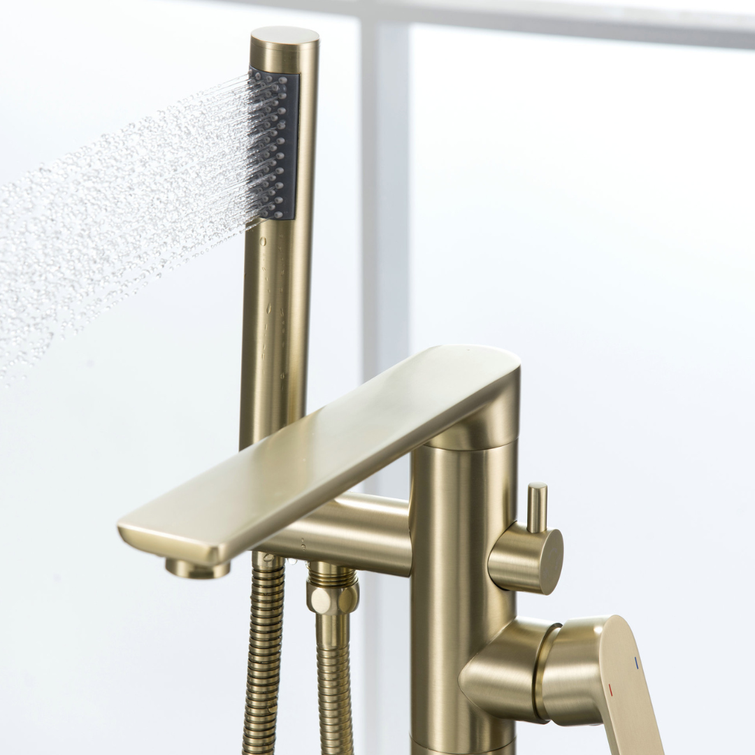 Vrijstaande badkraan Emilia - Brushed gold