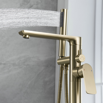 Vrijstaande badkraan Emilia - Brushed gold