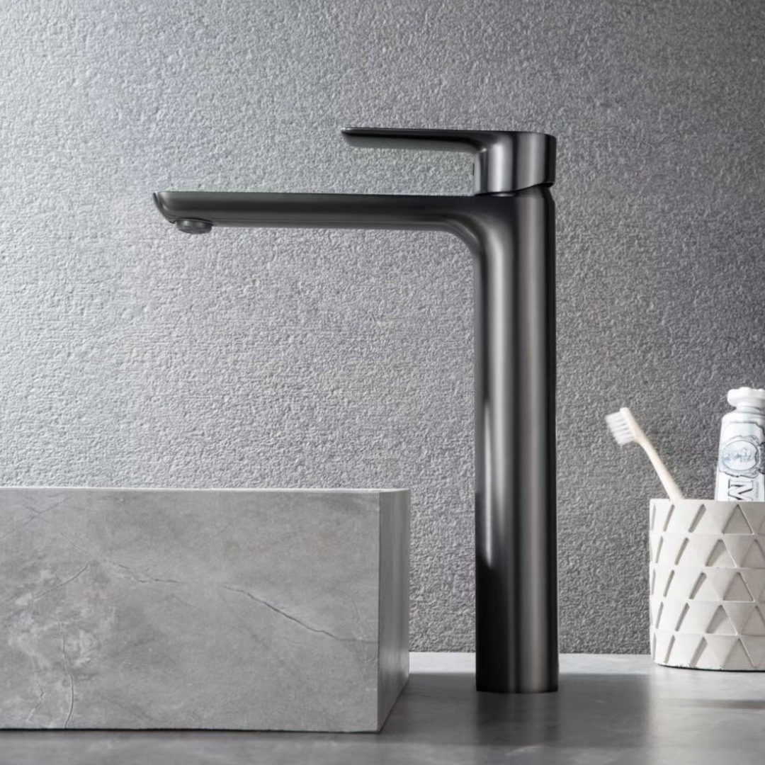 Hoge wastafelkraan  – Silvio – Gunmetal grey