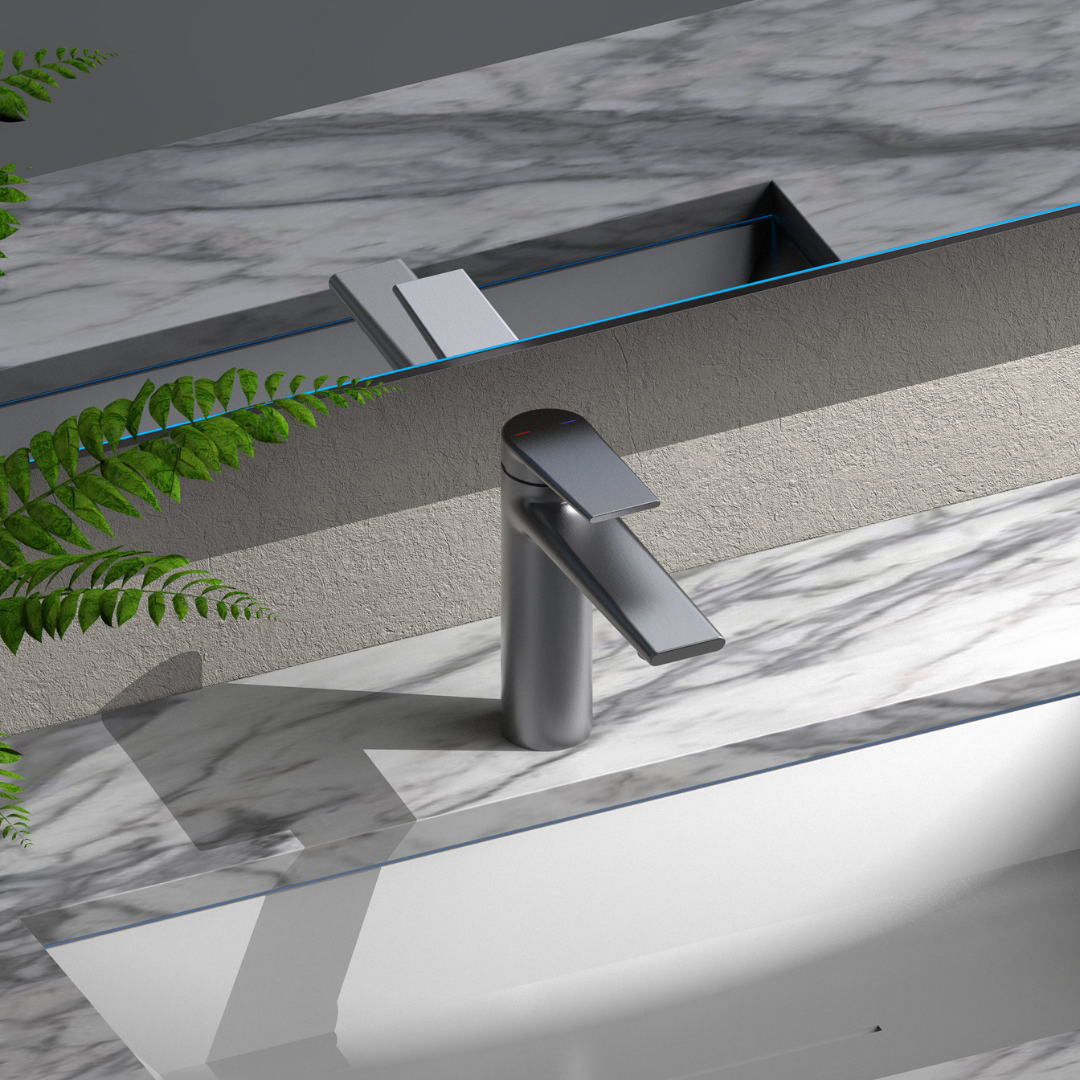 Opbouw wastafelkraan Diego  – Gunmetal grey