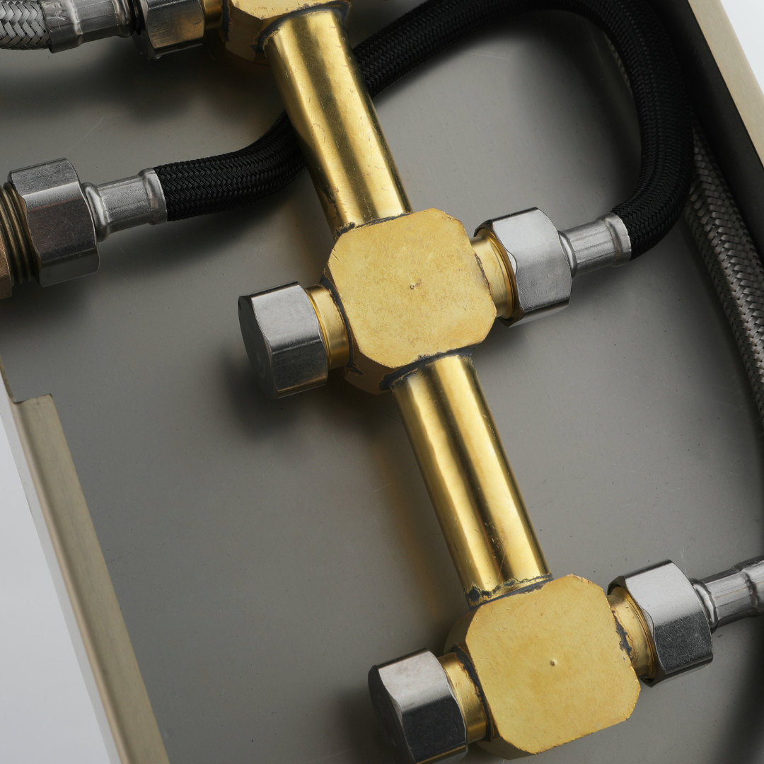 Douchepaneel Elena - LED - Digitaal display - Brushed gold