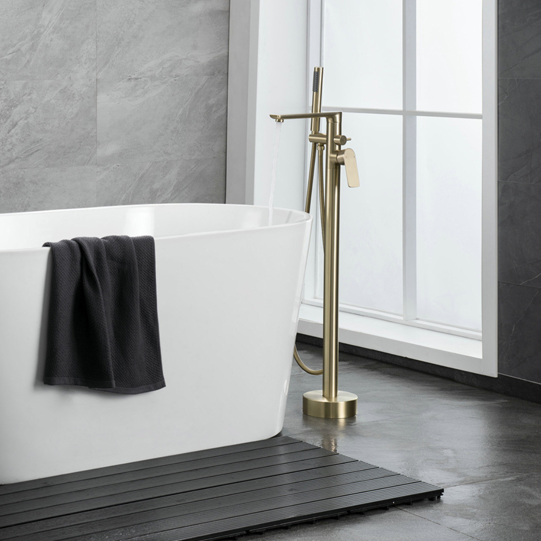 Vrijstaande badkraan Emilia - Brushed gold