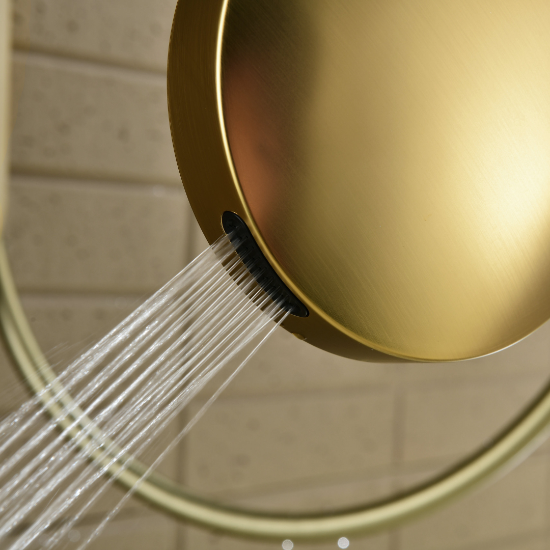Douchepaneel Elena - LED - Digitaal display - Brushed gold