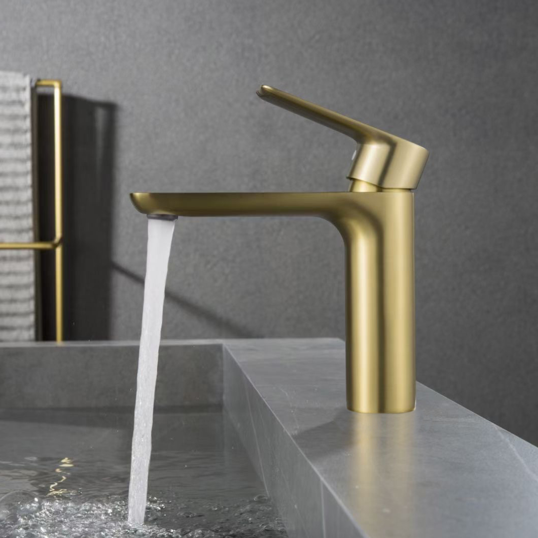 Opbouw wastafelkraan  – Silvio – Brushed gold