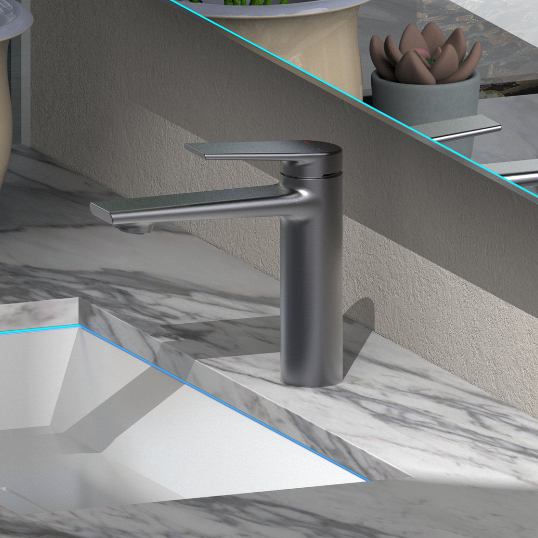 Opbouw wastafelkraan Diego  – Gunmetal grey