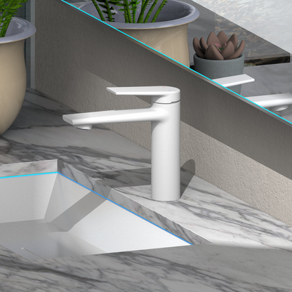 Opbouw wastafelkraan Diego  – Matte white