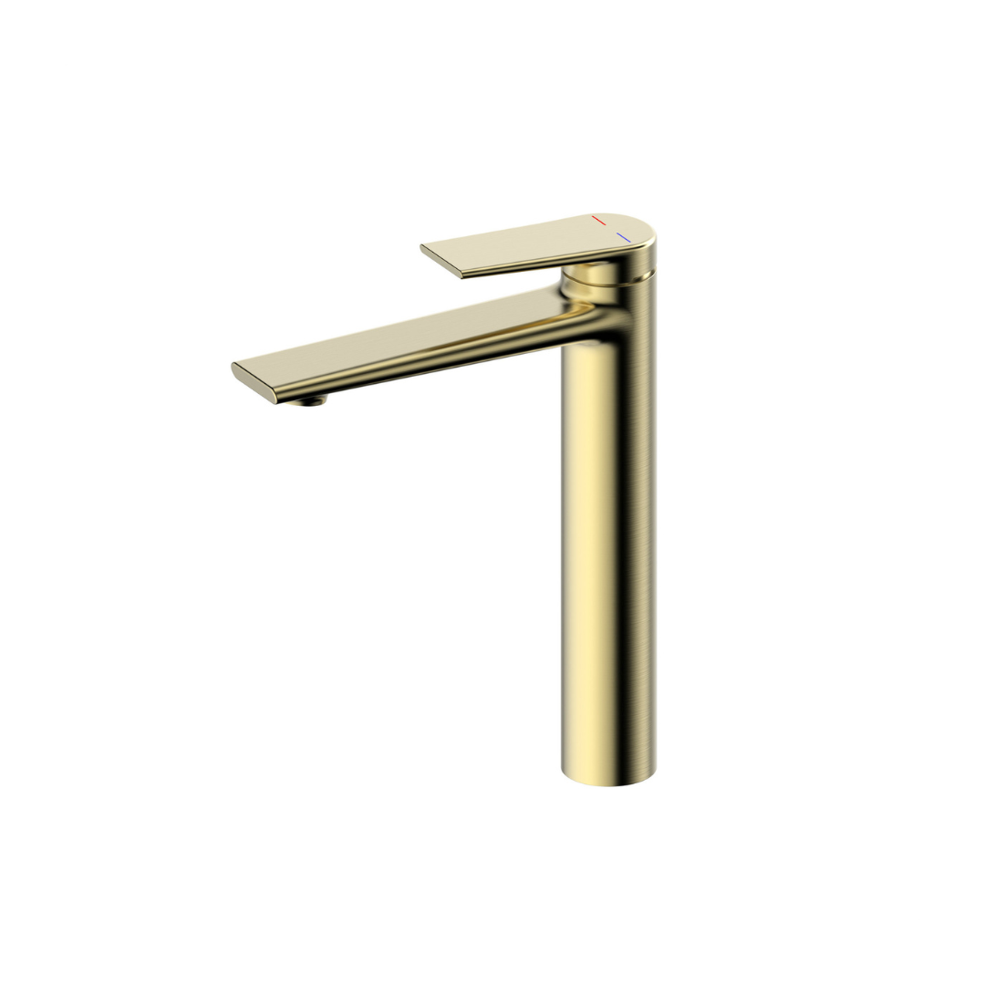 Hoge wastafelkraan Diego  – Brushed gold