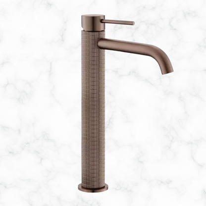 Hoge wastafelkraan Angelica - Brushed rose gold