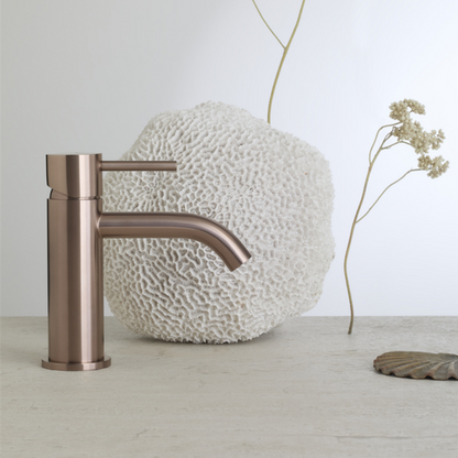 Opbouw wastafelkraan Capri - 1-Gats - Brushed bronze