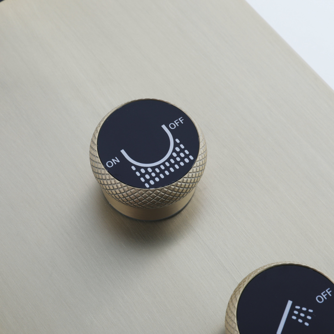 Douchepaneel Elena - LED - Digitaal display - Brushed gold