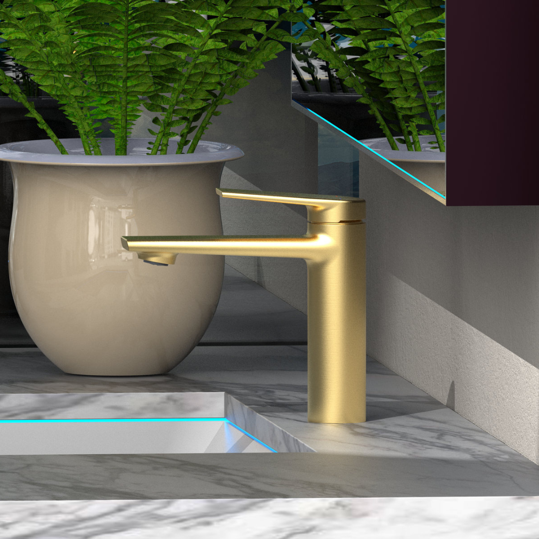 Opbouw wastafelkraan Diego  – Brushed gold