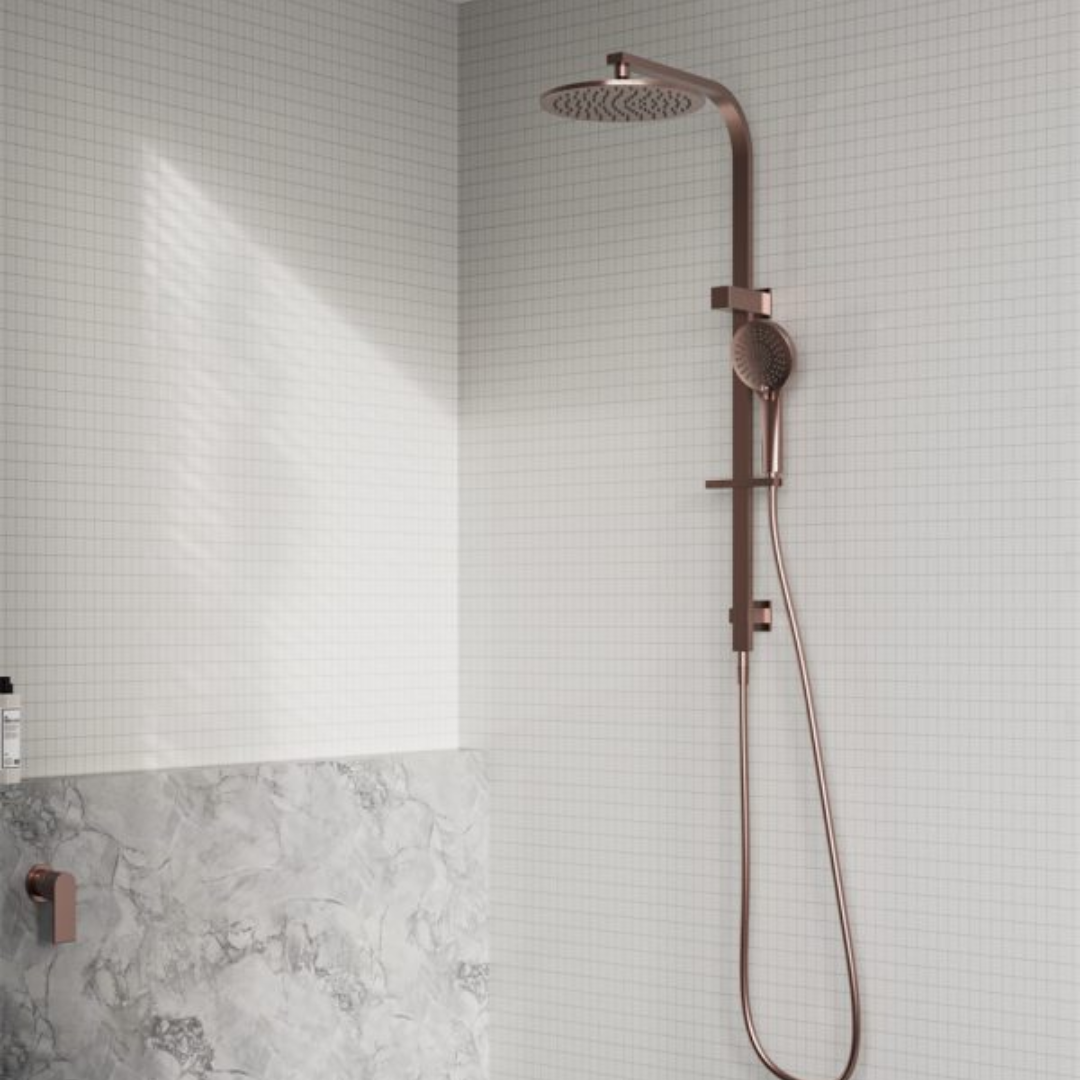 Regendoucheset Portofino - Brushed nickel - Met inbouwmengkraan