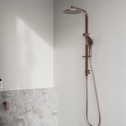 Regendoucheset Portofino - Brushed nickel - Met inbouwmengkraan