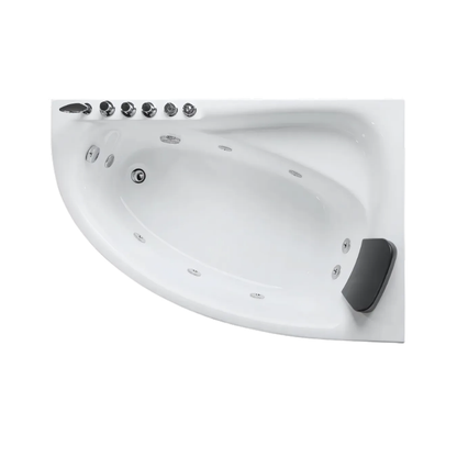 Hoekbad Massagebad – Leonardo – Glans Wit – 150x100x65 cm