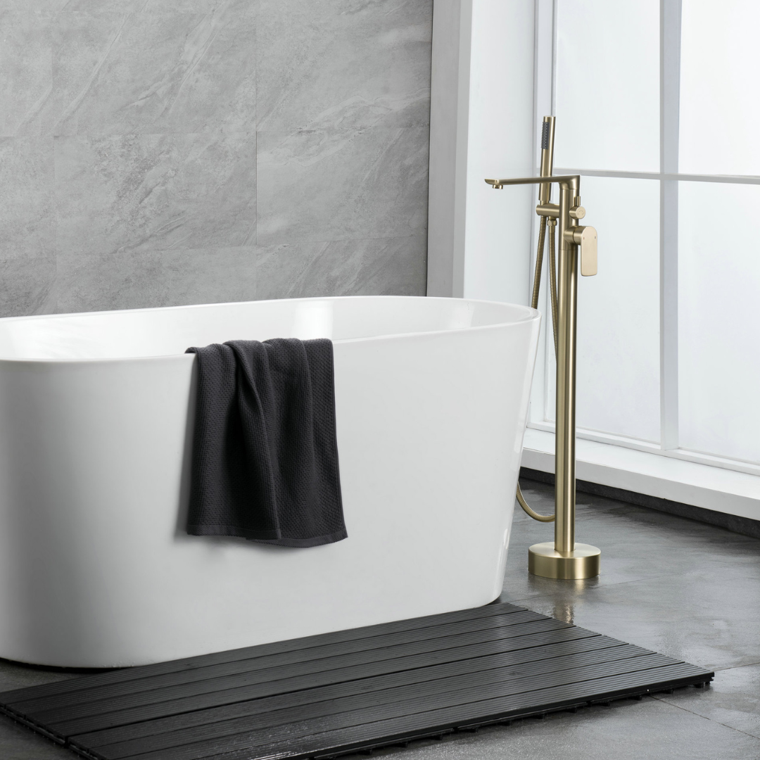 Vrijstaande badkraan Emilia - Brushed gold