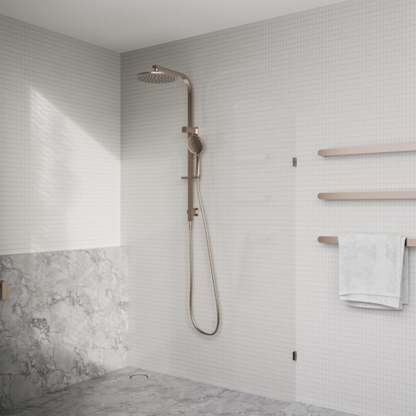 Regendoucheset Portofino - Brushed nickel - Met inbouwmengkraan