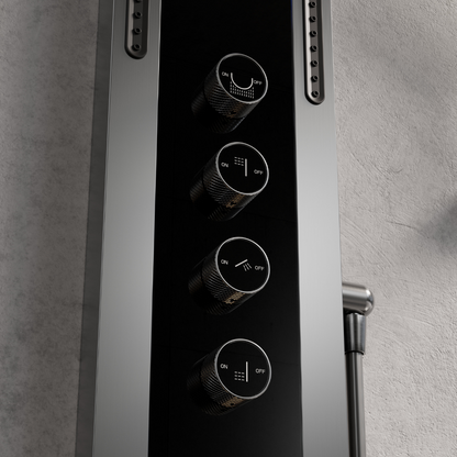 Thermostatisch Douchepaneel Marcelo – Digitale Display - Gunmetal Grey