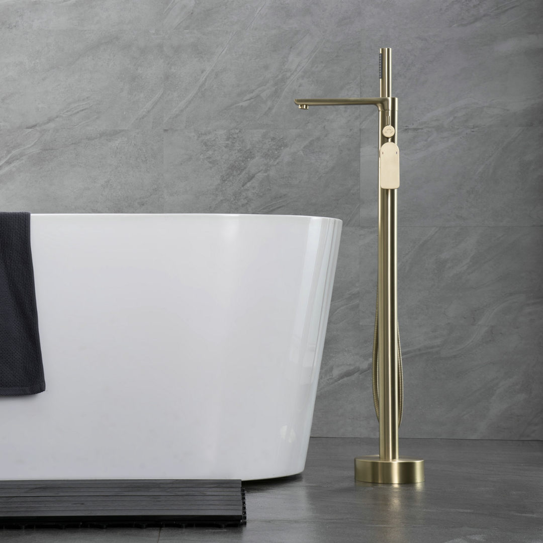 Vrijstaande badkraan Emilia - Brushed gold