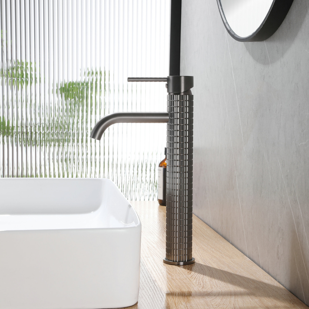 Hoge wastafelkraan Angelica - Gunmetal grey