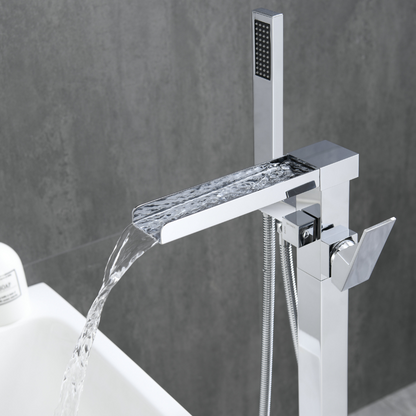 Vrijstaande Badkraan Lisandro – Watervaluitloop – Chrome