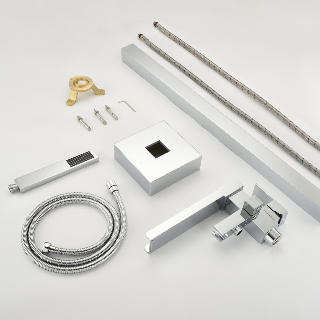 Vrijstaande Badkraan Lisandro – Watervaluitloop – Chrome