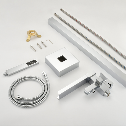 Vrijstaande Badkraan Lisandro – Watervaluitloop – Chrome