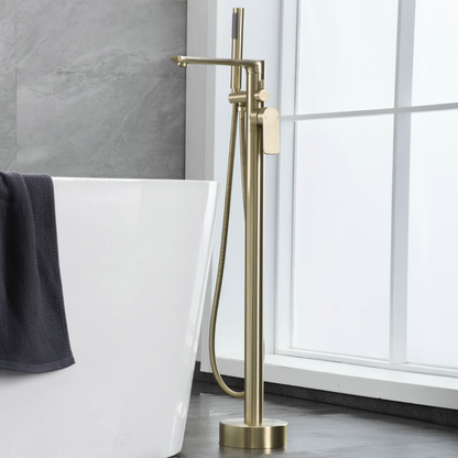 Vrijstaande badkraan Emilia - Brushed gold