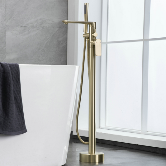 Vrijstaande badkraan Emilia - Brushed gold
