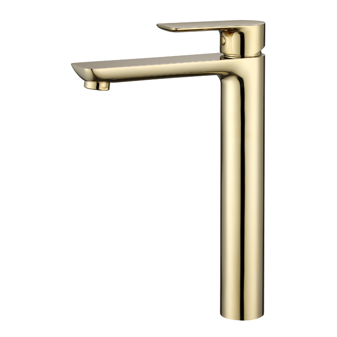 Hoge wastafelkraan  – Silvio – Brushed gold